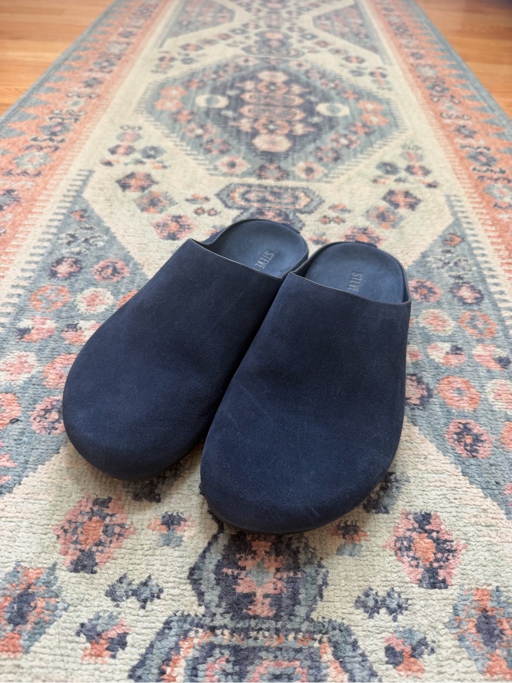 Steve Madden Navy Suede Mules/Clogs